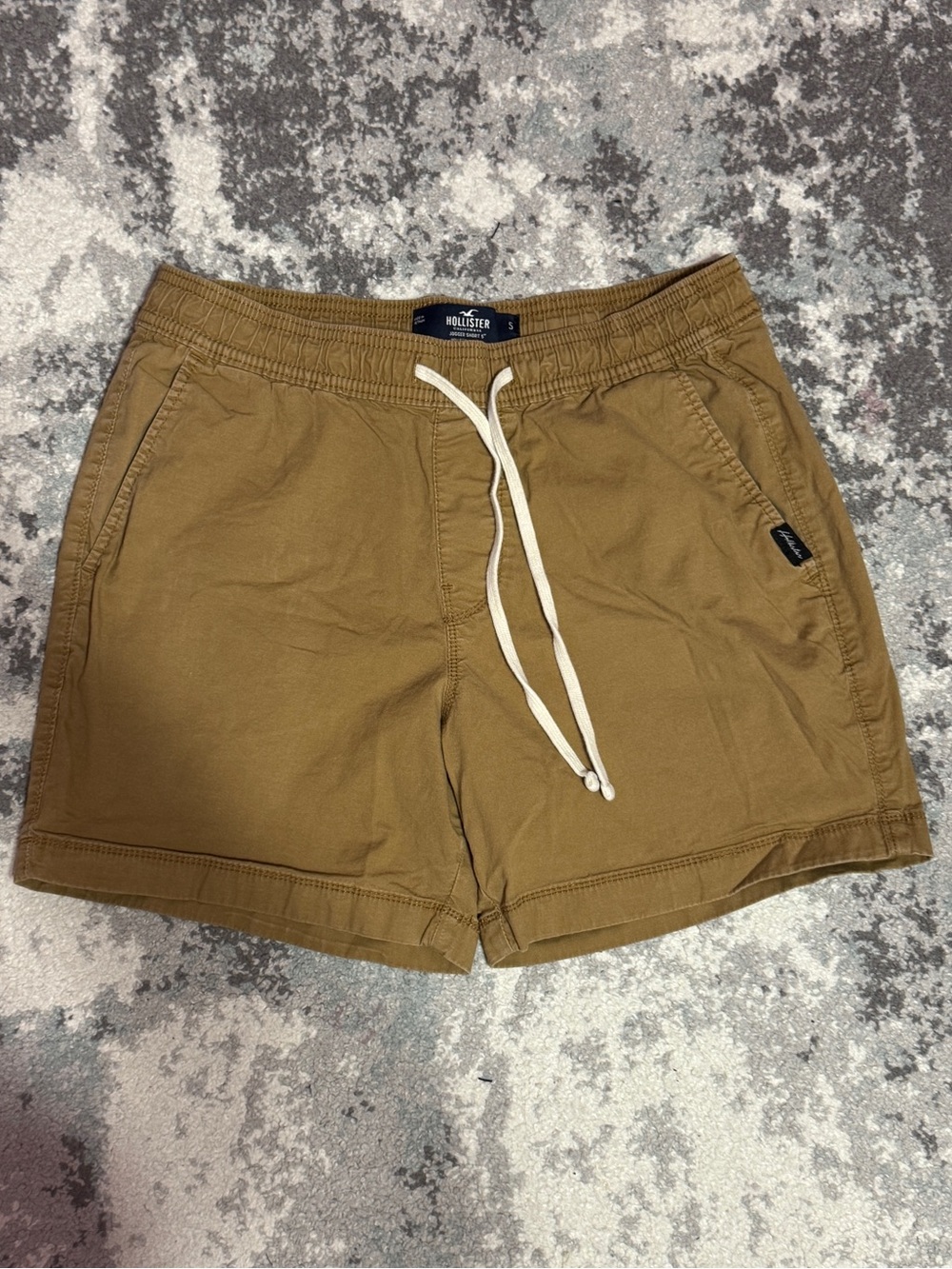 Hollister Men's Drawstring Cotton Shorts in Brown